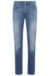 Roy Rogers Slim-fit Blue Denim Jeans With Low-rise Waist In Blue