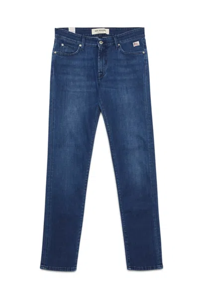 Roy Rogers Slim-fit Dark Wash Denim Jeans With Contrasting Stitching