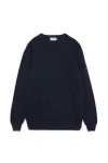 Roy Rogers Solid Color Wool Blend Sweater In Blue