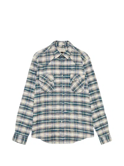 Roy Rogers Western Check-pattern Shirt In Blue