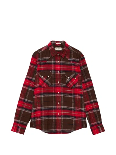 Roy Rogers Western Check-pattern Shirt In Red