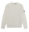 Roy Rogers Walnut Stitch Crew Neck Sweater In White