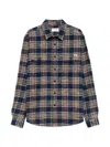 Roy Rogers Work Check-pattern Flap-pocket Shirt In Blue