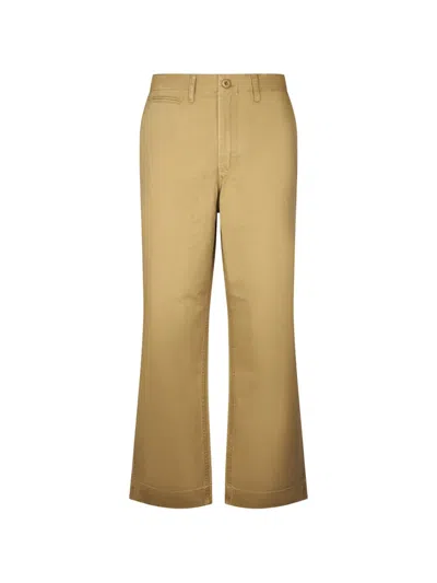 Roy Rogers Workwear Logo-patch Trousers In Brown