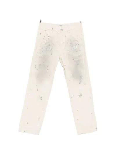 Roy Rogers Workwear Paint-splatter Jeans In Neutral
