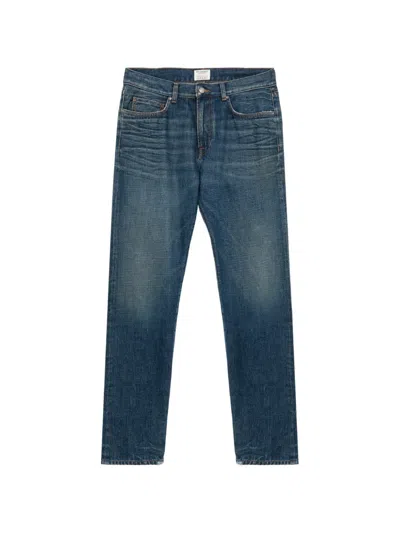 Roy Rogers Workwear Whiskered Jeans In Blue