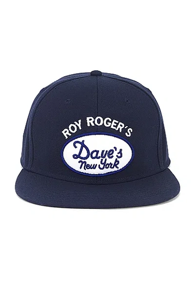 Roy Roger's X Dave's New York Baseball Cap In Blue Navy