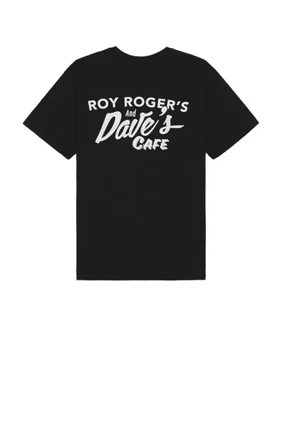 Roy Roger's X Dave's New York Print Cafe T Shirt In Black