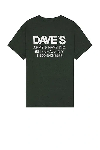 Roy Roger's X Dave's New York T-shirt Army & Navy In Dark Green
