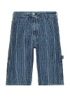 Roy Roger's X Dave's New York Work Short Pant Denim Jean In Denim