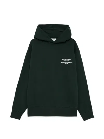 Roy Rogers X Engineered Garments Graphic-print Cotton Hoodie In Green