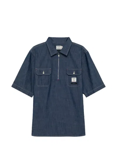 Roy Rogers X Engineered Garments Spinnaker Polo Shirt In Blue