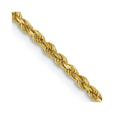 Pre-owned Roy Rose Jewelry 14k Yellow Gold 1.75mm Diamond-cut Rope Chain Necklace