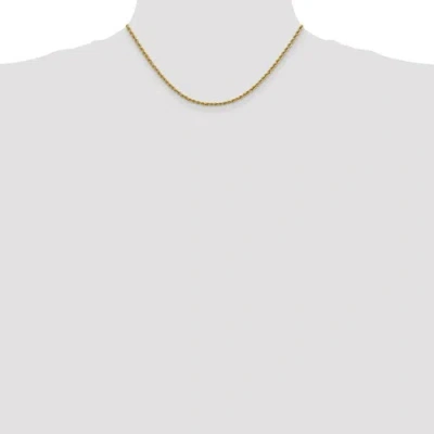 Pre-owned Roy Rose Jewelry 14k Yellow Gold 2.5mm Handmade Regular Rope Chain Necklace