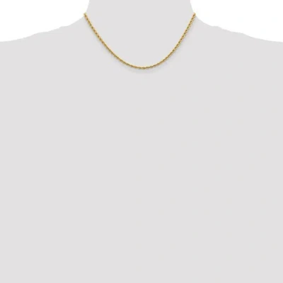 Pre-owned Roy Rose Jewelry 14k Yellow Gold 2.75mm Diamond-cut Rope Chain Necklace