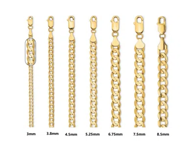 Pre-owned Roy Rose Jewelry Curb Link Chain Necklace Open Concave Style - Solid 14k Yellow Gold -7in - 28in