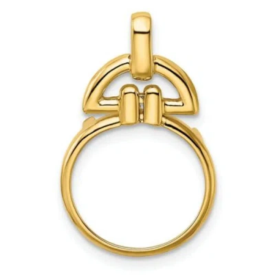 Pre-owned Roy Rose Jewelry Gold Coin Bezel Pendant Mounting - 14mm 18mm - Coin Size - Polished Bezel Frame
