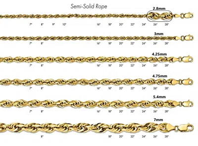 Pre-owned Roy Rose Jewelry Gold Rope Chain Necklace And Bracelets - 14k Gold - Lightweight - 7" 10" 16" 28"