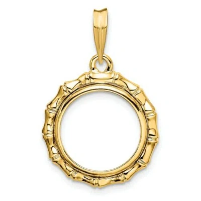 Pre-owned Roy Rose Jewelry Wideband Gold Coin Bezel Pendant Mounting - 14mm 18mm 22mm 27mm Coin Size
