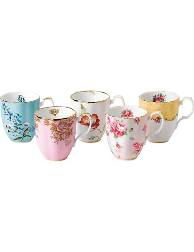 ROYAL ALBERT 100 YEARS 5-PIECE MUG SET (1950-1990),66507413