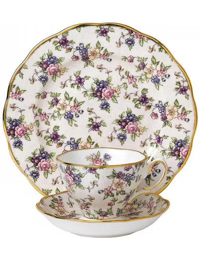 Royal Albert 100 Years English Chintz 3-piece Tea Set (1940's)