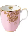 Royal Albert 100 Years Golden Roses China And 9ct Mug