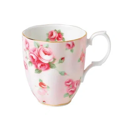 Royal Albert 100 Years Of  1980 Bone China Coffee Mug In Green;pink