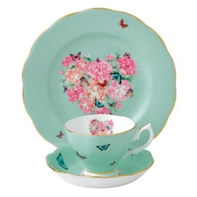 Royal Albert Friendship  Miranda Kerr Blessings 3 Piece Bone China Saucer Set In Green