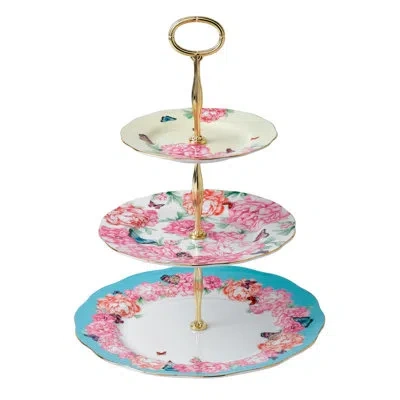 Royal Albert Friendship  Miranda Kerr Bone China Tiered Stand In Blue;pink
