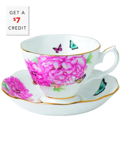 Royal Albert Miranda Kerr For  2pc Teacup And Saucer Set With $7 Credit In Multi