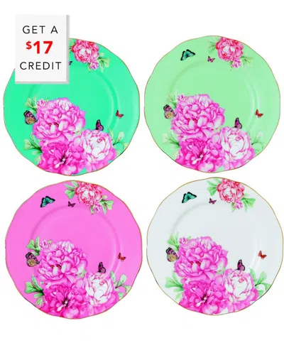 Royal Albert Miranda Kerr For  Friendship Plates (set Of 4) With $17 Credit In Multi