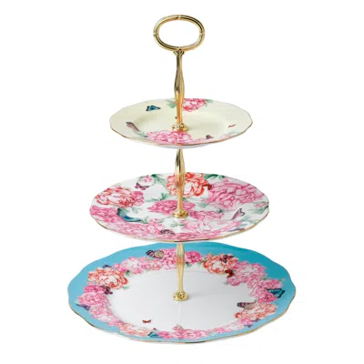 Royal Albert Miranda Kerr Friendship 3 Tier Cake Stand Devotion, Gratitude & Joy In Multi
