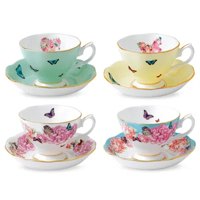 Royal Albert Mixed Patterns Teacup & Saucer, Set Of 4 In Multi
