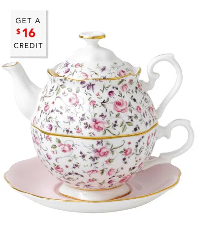 ROYAL ALBERT ROYAL ALBERT NEW COUNTRY ROSES TEA FOR ONE WITH $16 CREDIT