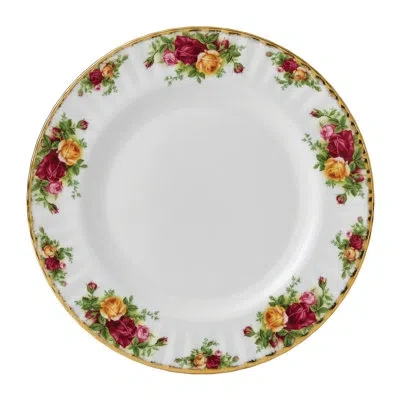 Royal Albert Old Country Roses 10" Dinner Plate In White