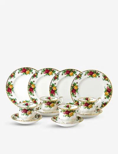 Royal Albert Old Country Roses 12-piece Tea Entertaining Set In Multi