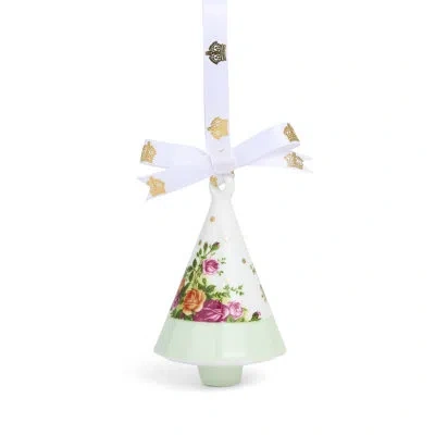 Royal Albert Old Country Roses Christmas Hanging Tree Ornament In White;green;red;yellow;pink