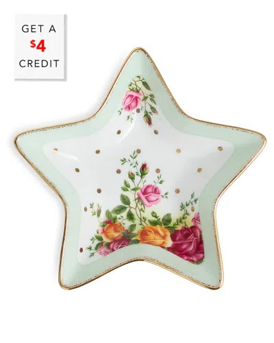 Royal Albert Old Country Roses Christmas Star Bowl With $4 Credit In Neutral