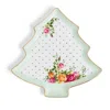 Royal Albert Old Country Roses Christmas Tree Serving Dish 10.6in In Green