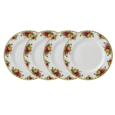 Royal Albert Old Country Roses Dinner Plate Set/4 In Multi