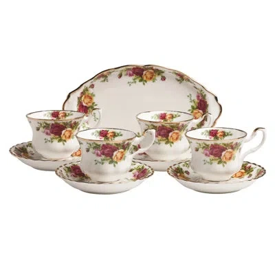 Royal Albert Old Country Roses Tea Set In Green;yellow;pink