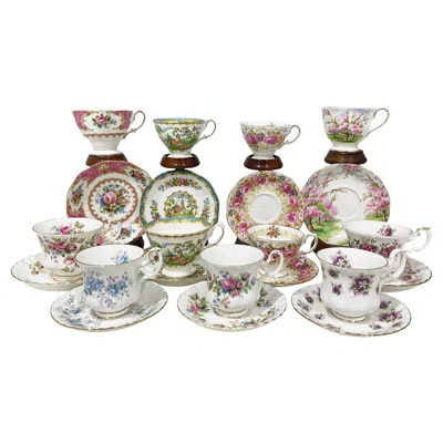 Pre-owned Royal Albert Porcelain Cups And Saucers From  In Gray