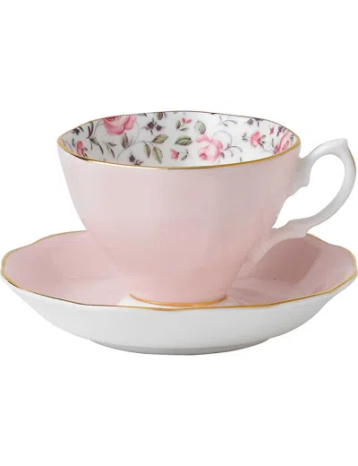 ROYAL ALBERT SE CONFETTI VINTAGE TEACUP AND SAUCER,31395199
