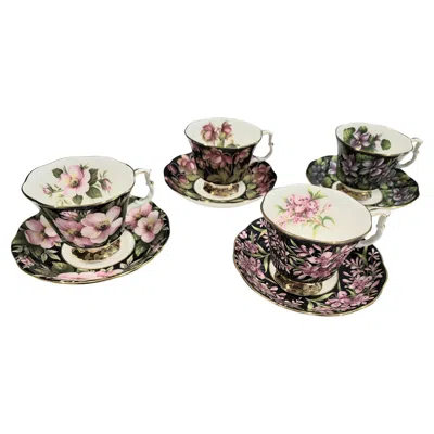 Pre-owned Royal Albert Tea Set, English Porcelain, 8 Pieces, Floral Design, 1975 In Sand