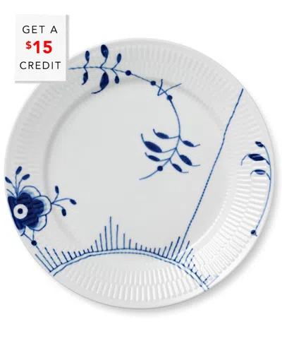Royal Copenhagen 10.75in Fluted Mega Dinner Platewith $15 Credit In Blue