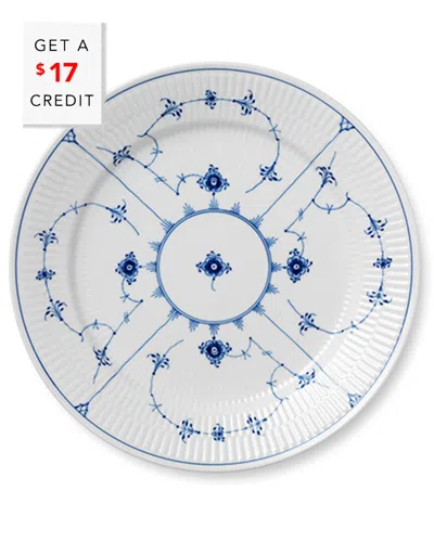 Royal Copenhagen 8.75in Blue Fluted Plain Salad Plate With $17 Credit