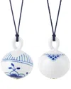 Royal Copenhagen 2pc Fluted Mega & Princess Bauble Set In Blue