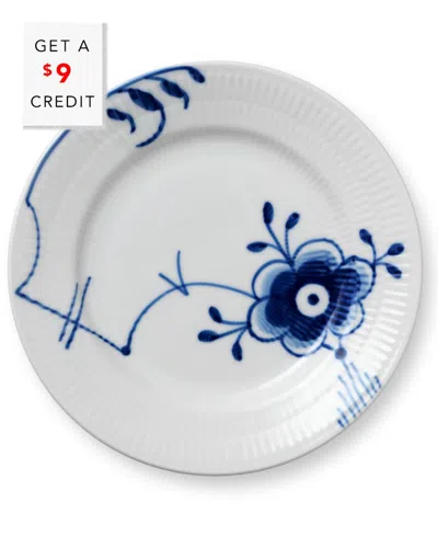 Royal Copenhagen 6.75in Fluted Mega Bread & Butter Platewith $9 Credit In White
