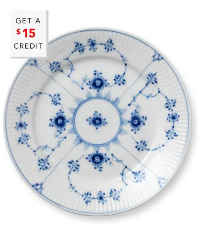 ROYAL COPENHAGEN ROYAL COPENHAGEN 7.5IN FLUTED PLAIN DESSERT PLATE WITH $15 CREDIT