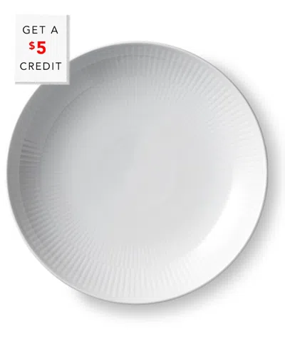 Royal Copenhagen 7.75in Fluted Shallow Bowl With $5 Credit